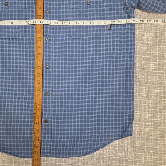 Patagonia Organic Cotton Plaid Shirt Soft Light Flannel Blue Men's Large - Picture 4 of 9